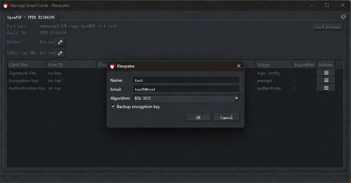 Generate New Key